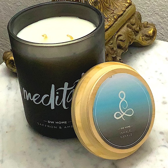 DW HOME CANDLE MEDITATE SAFRON AMBER 2 WICK RICHLY SCENT NEW 15.1 oz - Picture 3 of 5